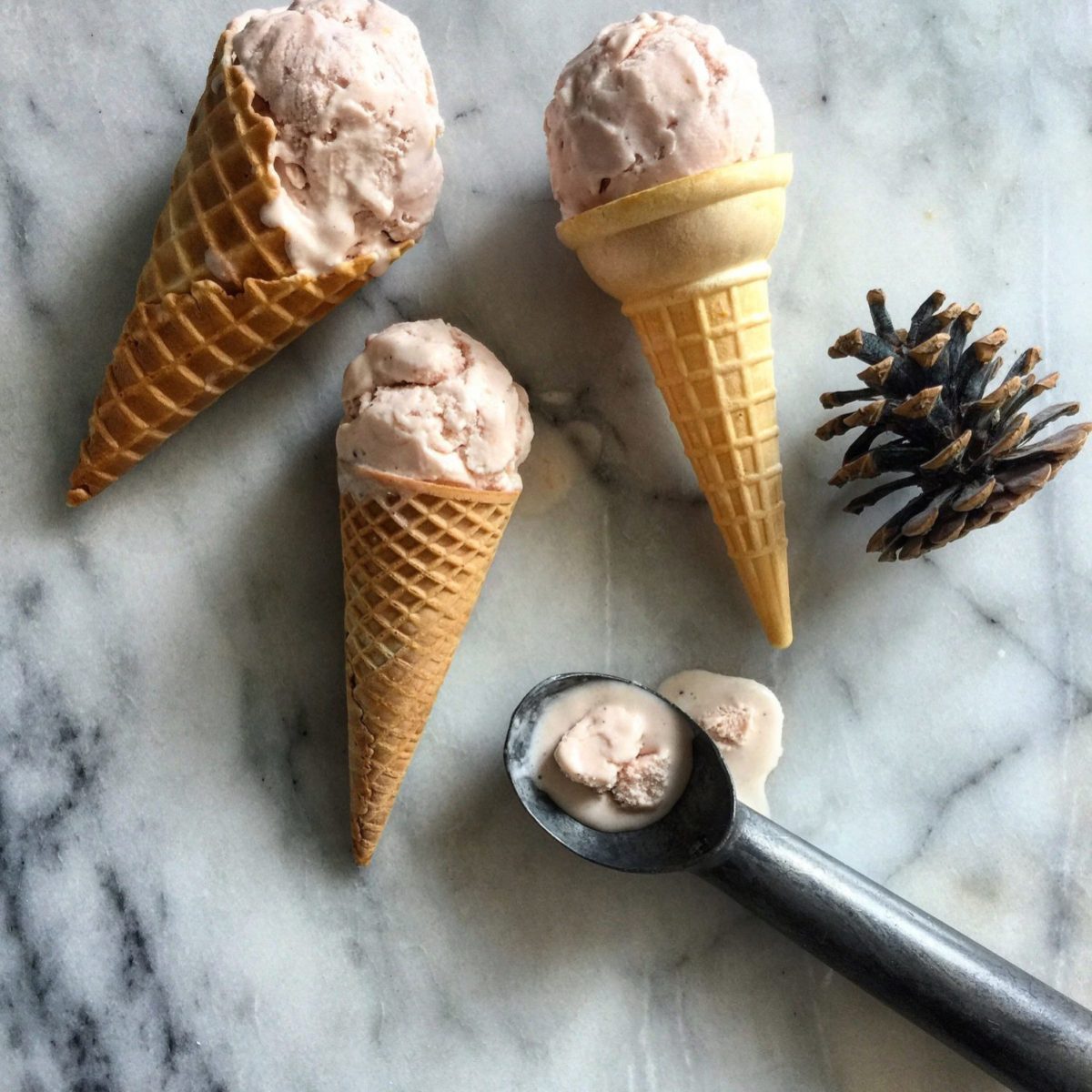 Rhubarb, Cardamom and Rosewater Frozen Yogurt