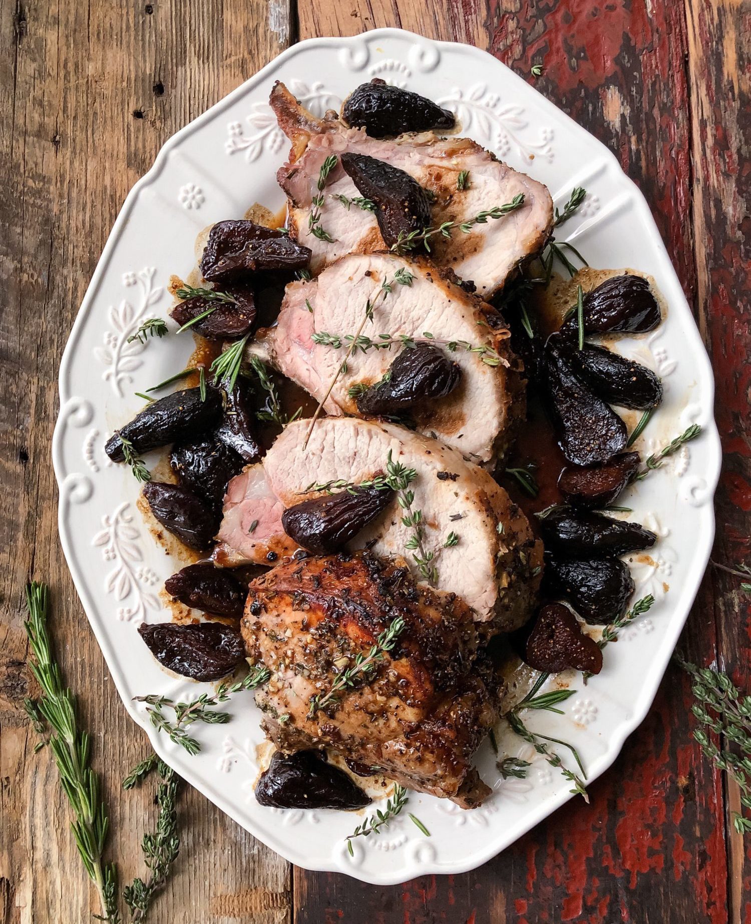 Herb Crusted Pork Loin Roast with Fig Sauce The Lemon Apron