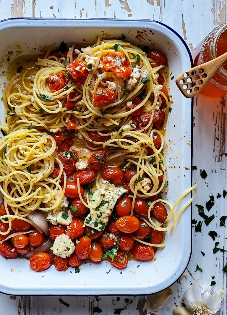 Honey Baked Feta Pasta With Harissa The Lemon Apron