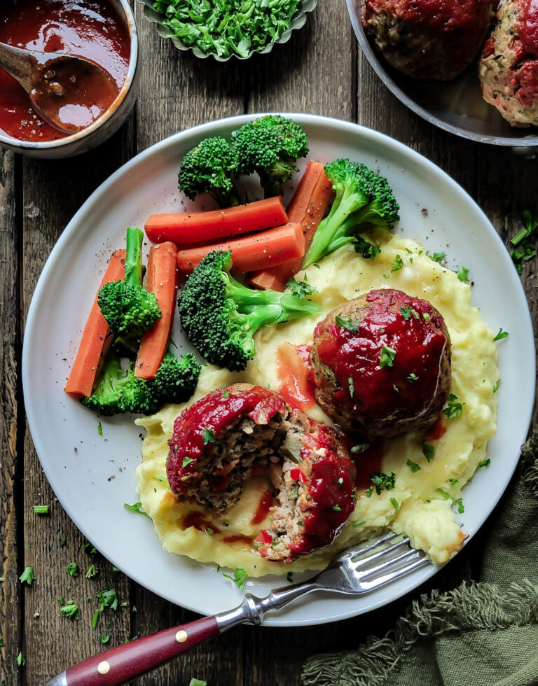 Glazed Turkey Meatloaves With Brown Butter Mashed Potatoes The Lemon