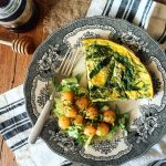 ramp and sea asparagus frittata