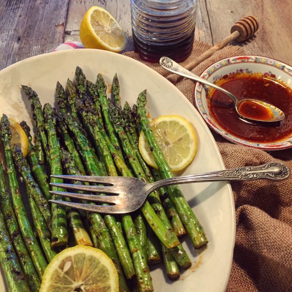 Harissa and Honey Marinated Asparagus