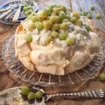 Pavlova with Gooseberry and Elderflower Fool