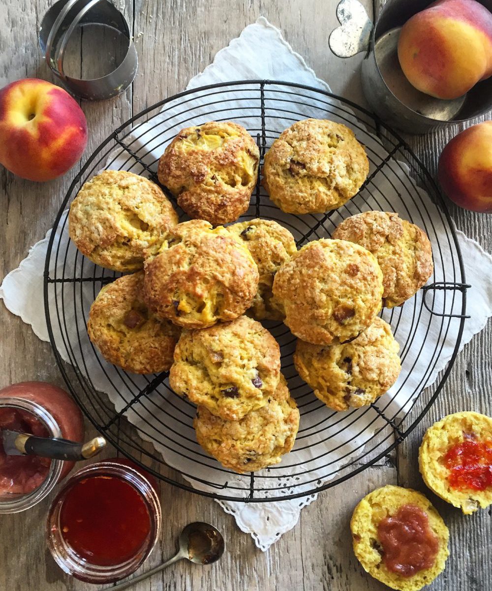 Curry Peach Scones