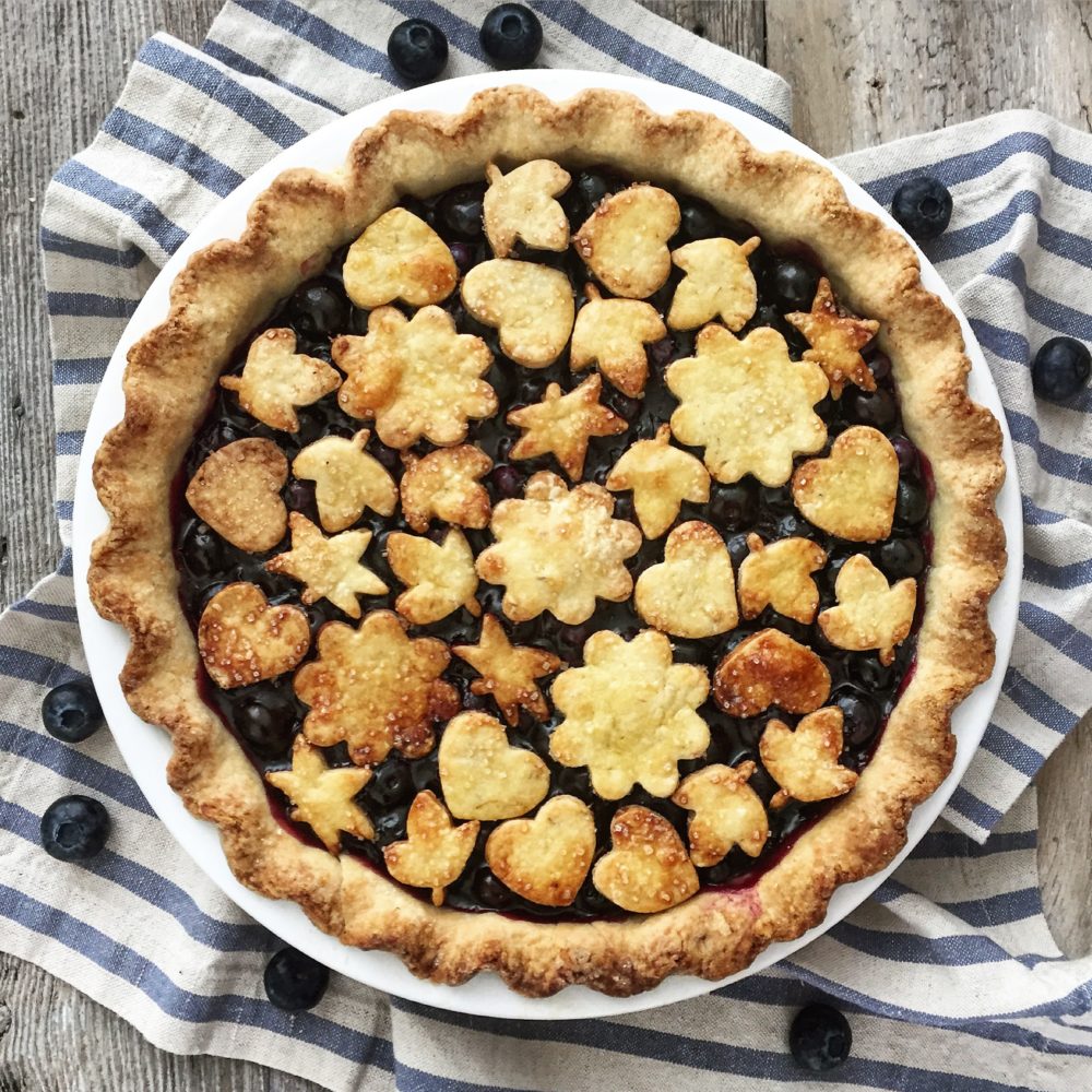 Fresh Blueberry Pie with a Lavender Crust