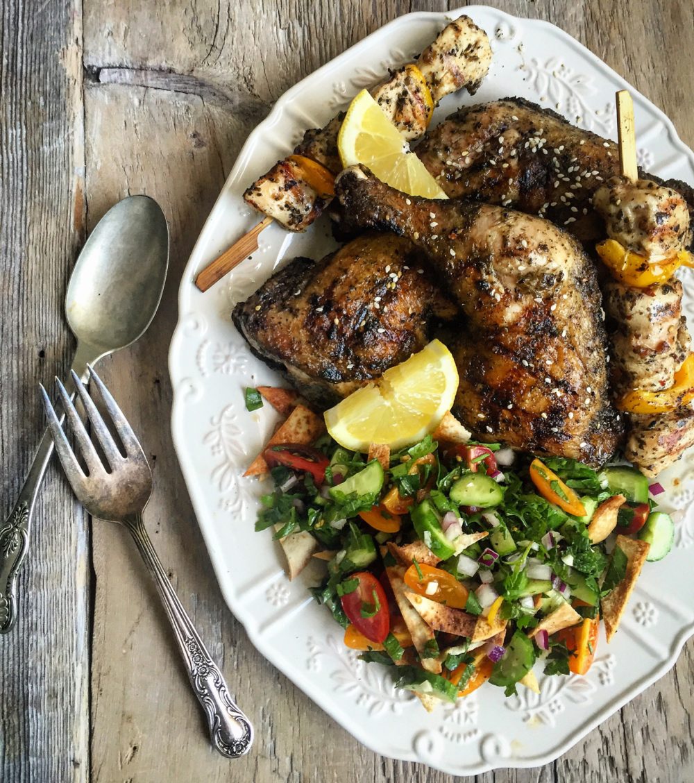 Za'atar Chicken with Fattoush Salad