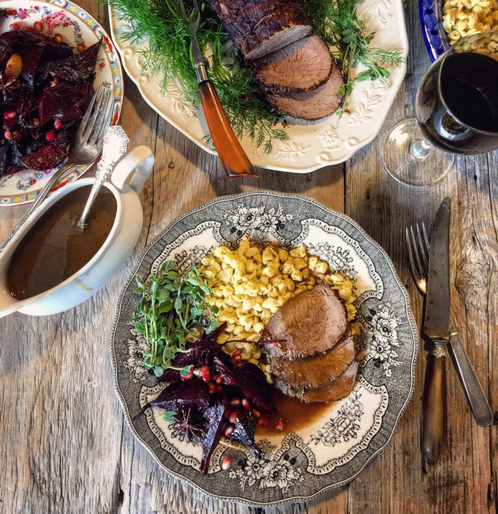 sauerbraten and spaetzle