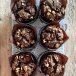 espresso chocolate walnut muffins