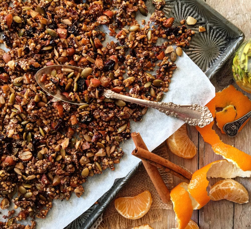 gingerbread buckwheat granola