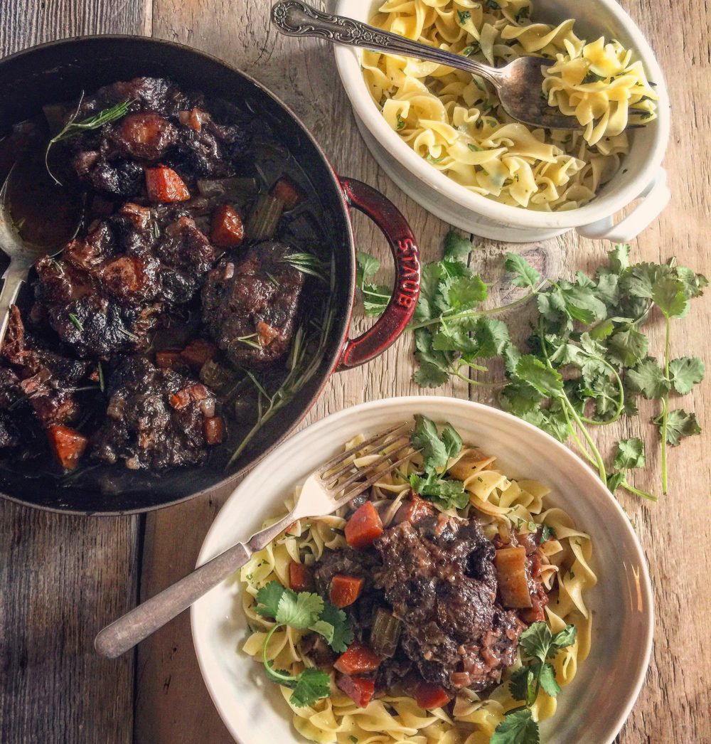 Cocoa and Red Wine Braised Oxtails