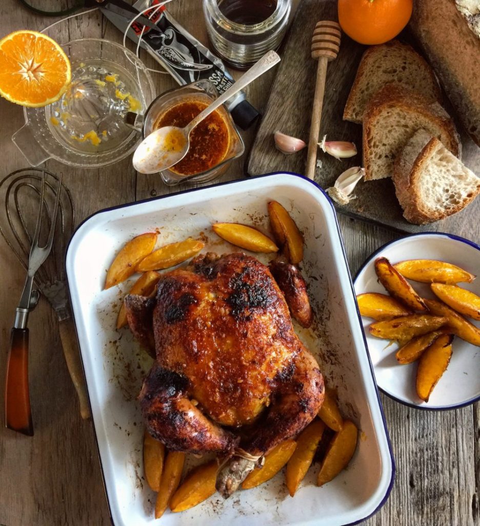 roast citrus ginger and honey chicken