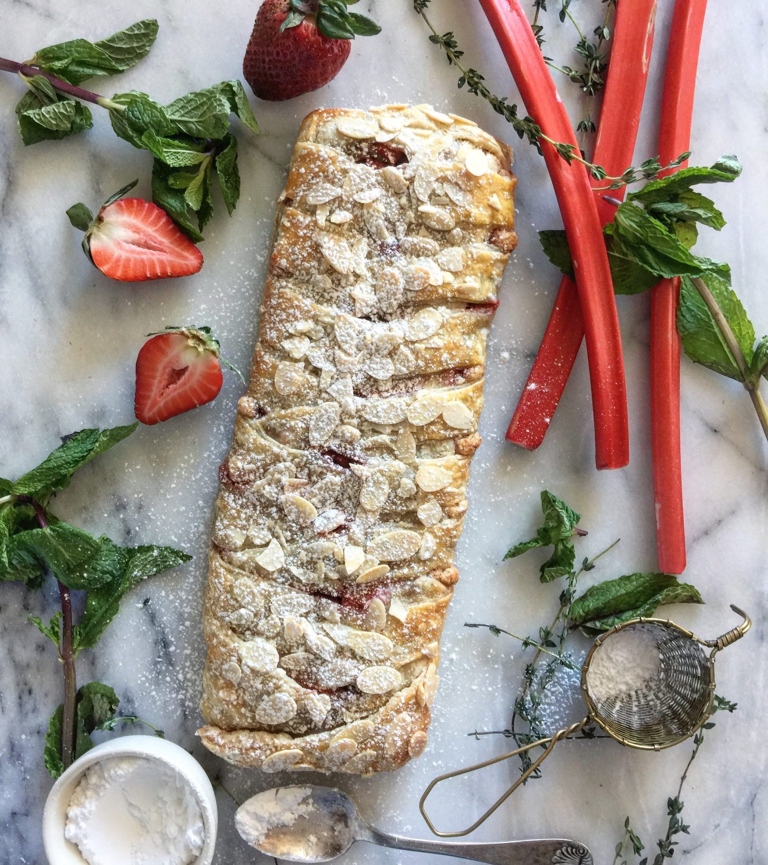 Strawberry Rhubarb Jalousie