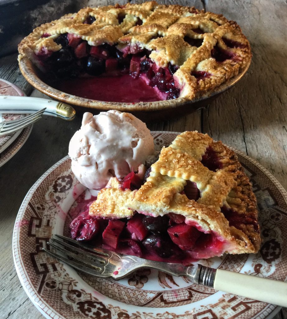 Cherry Rhubarb Pie