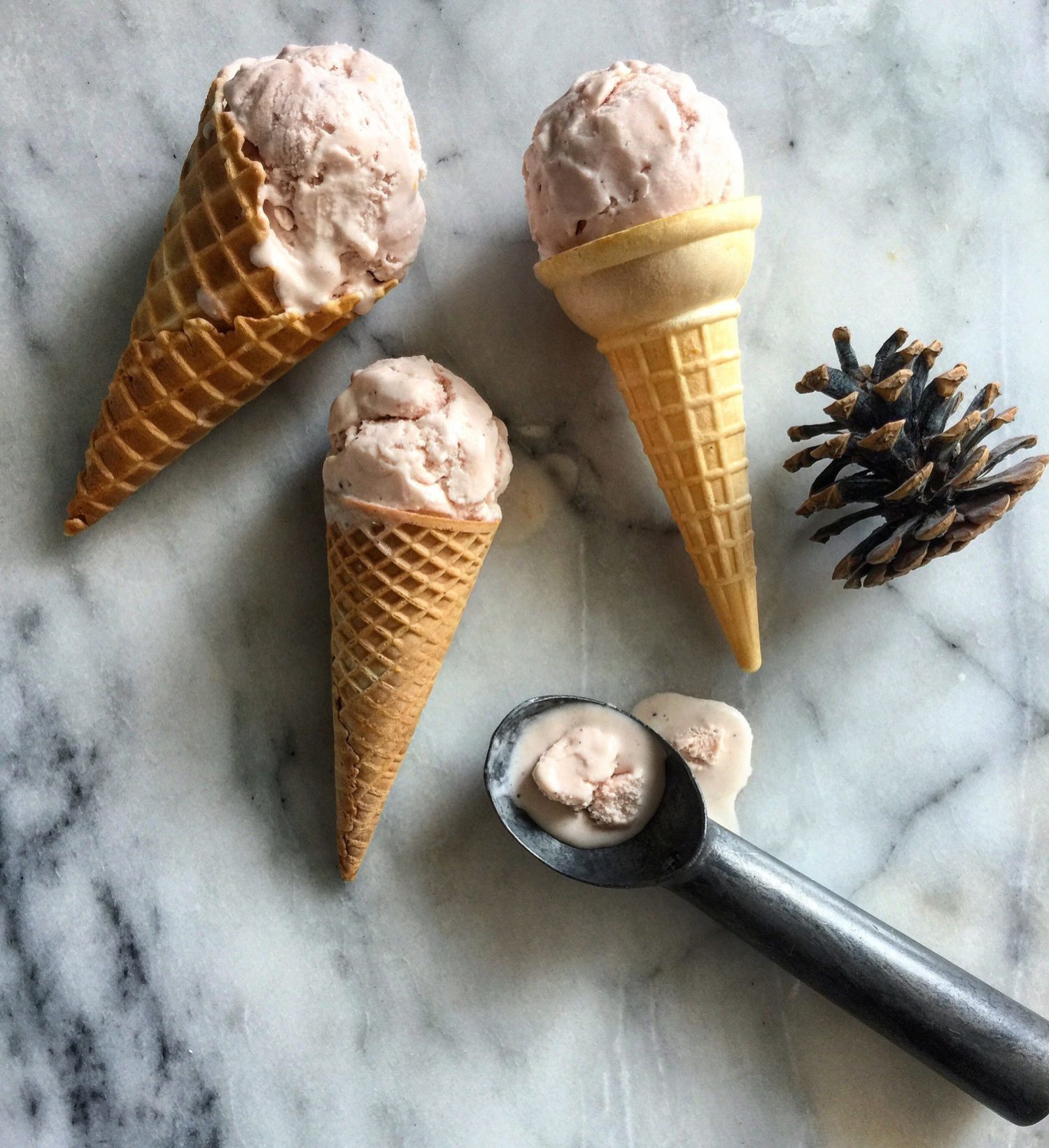 Rhubarb, Cardamom and Rosewater Frozen Yogurt