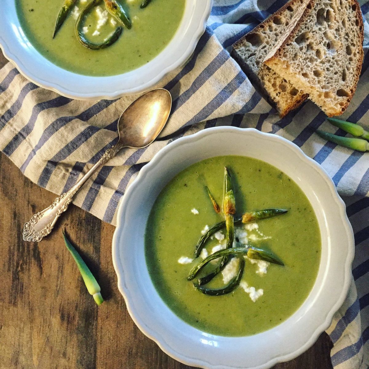 Farmers Market Garlic Scape Soup