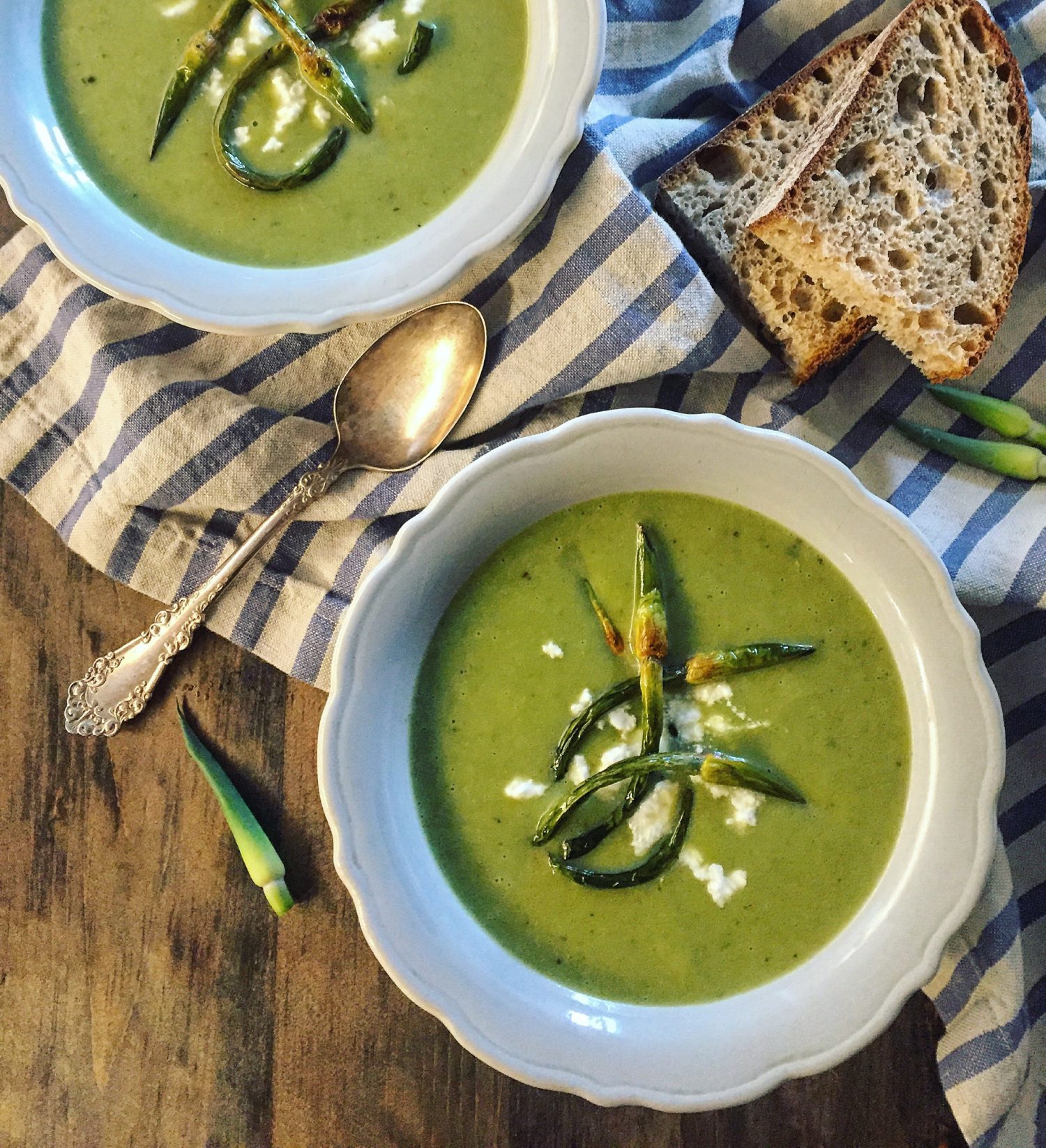 Farmers Market Garlic Scape Soup