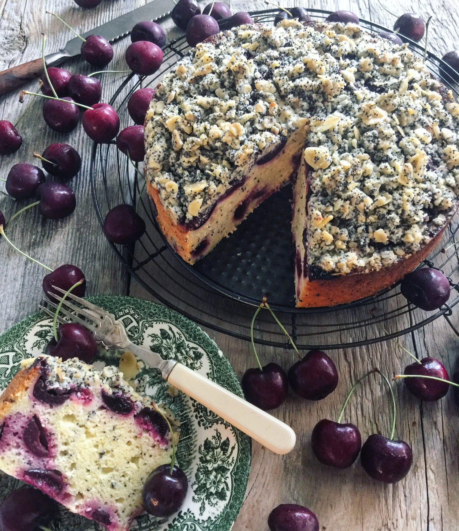 cherry poppyseed cake