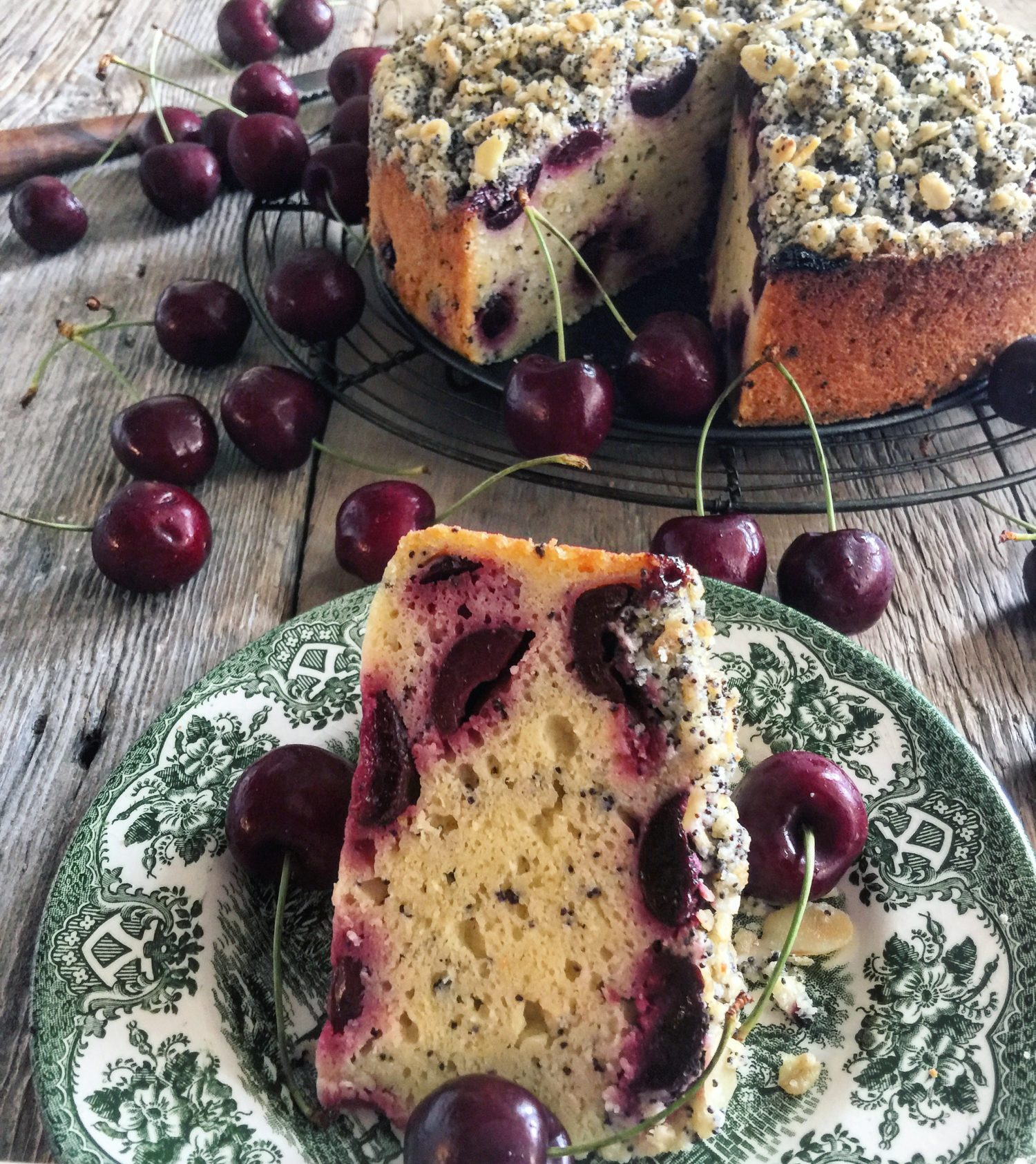 cherry poppyseed cake
