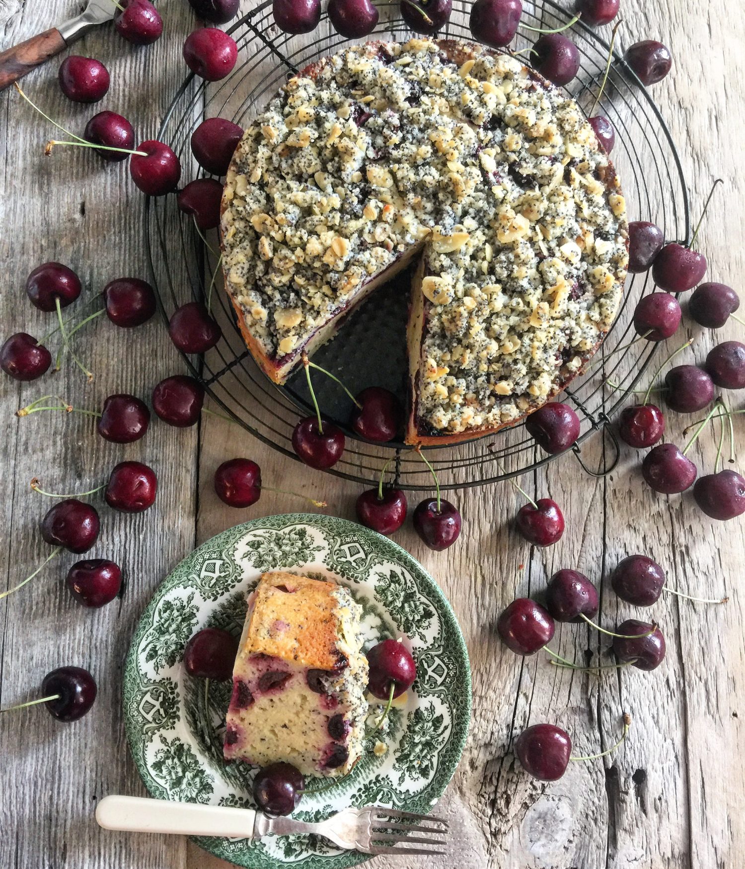 cherry poppyseed cake