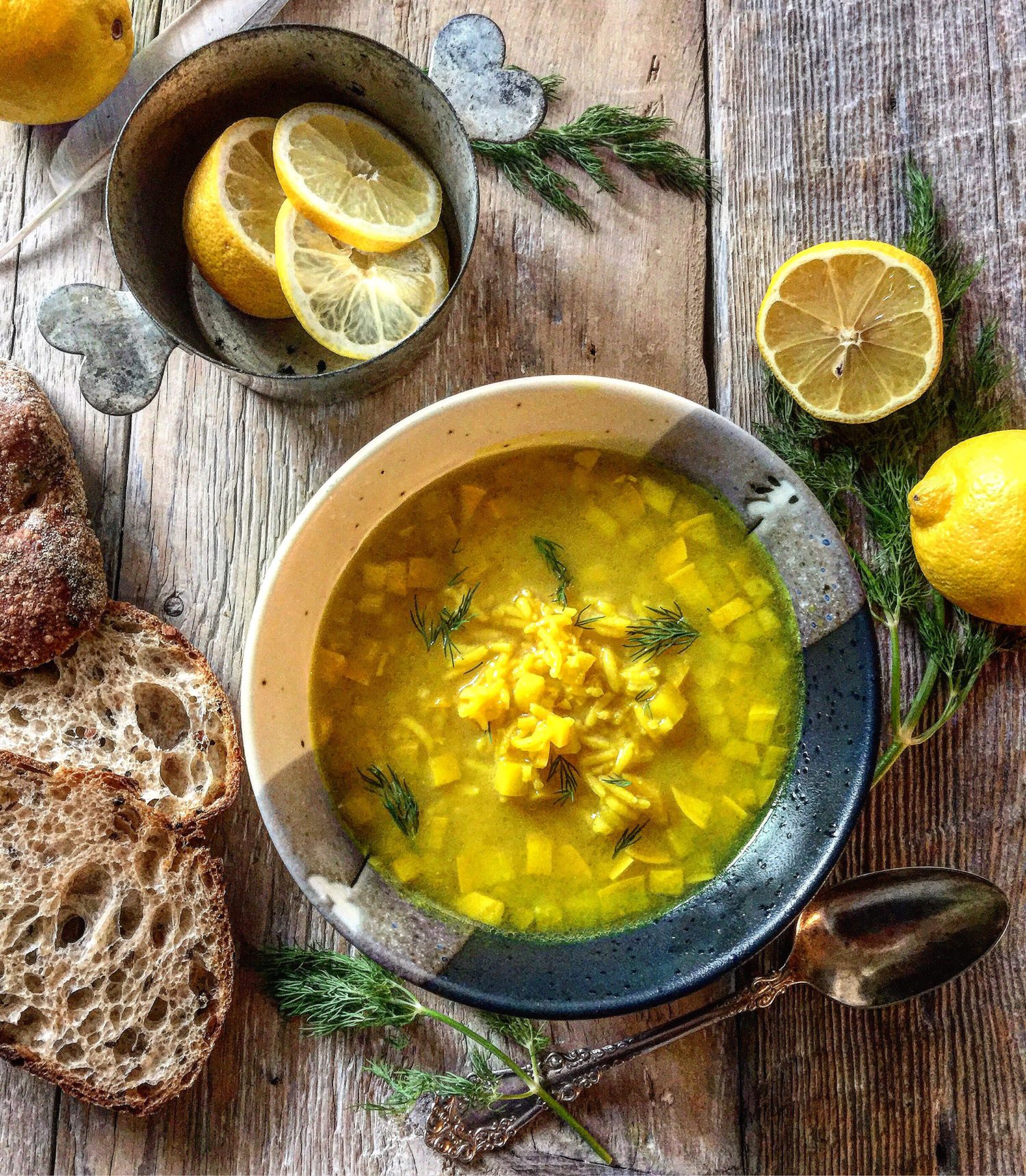 Chicken, Zucchini and Lemon Soup