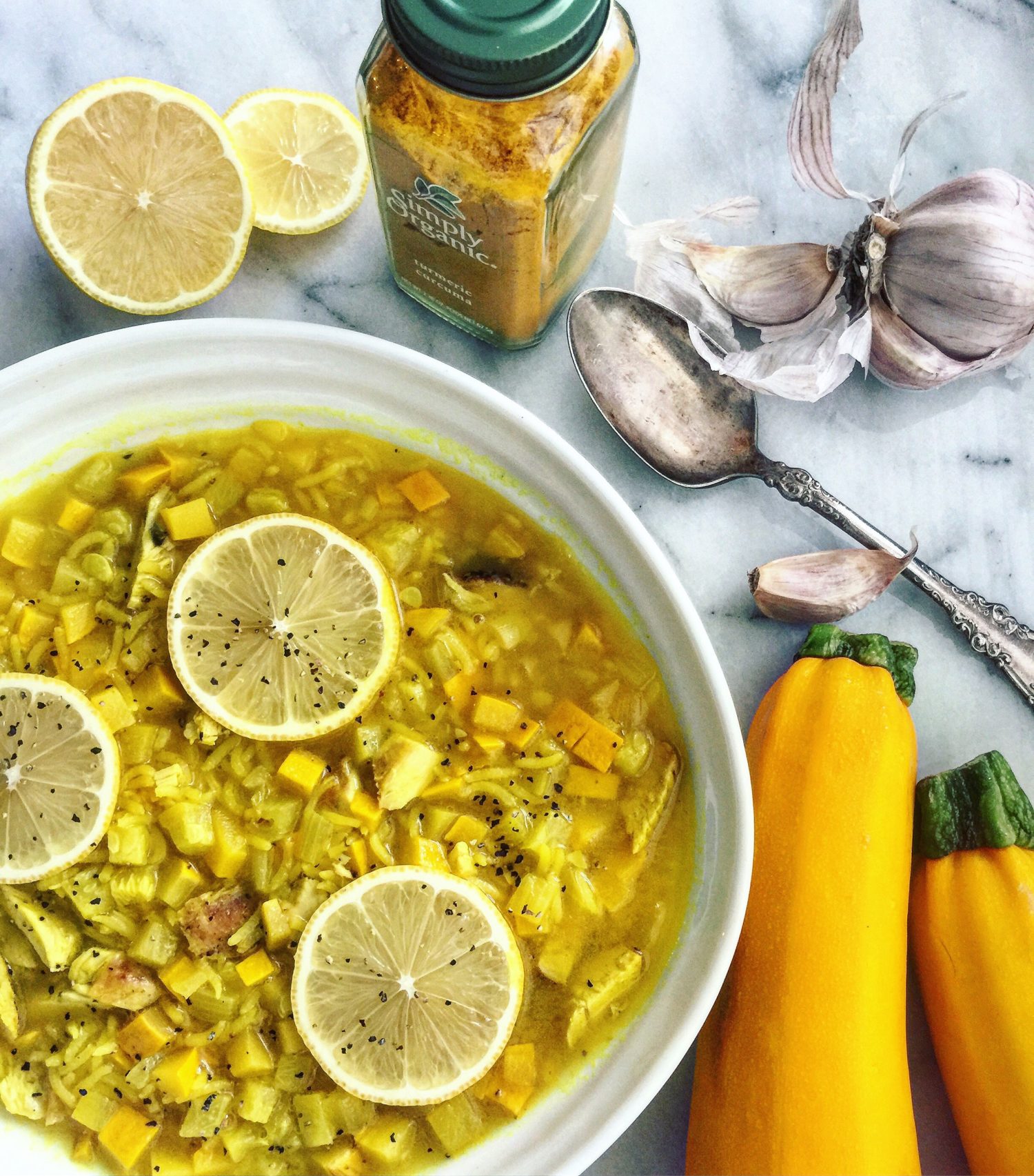 Chicken Zucchini and Lemon Soup