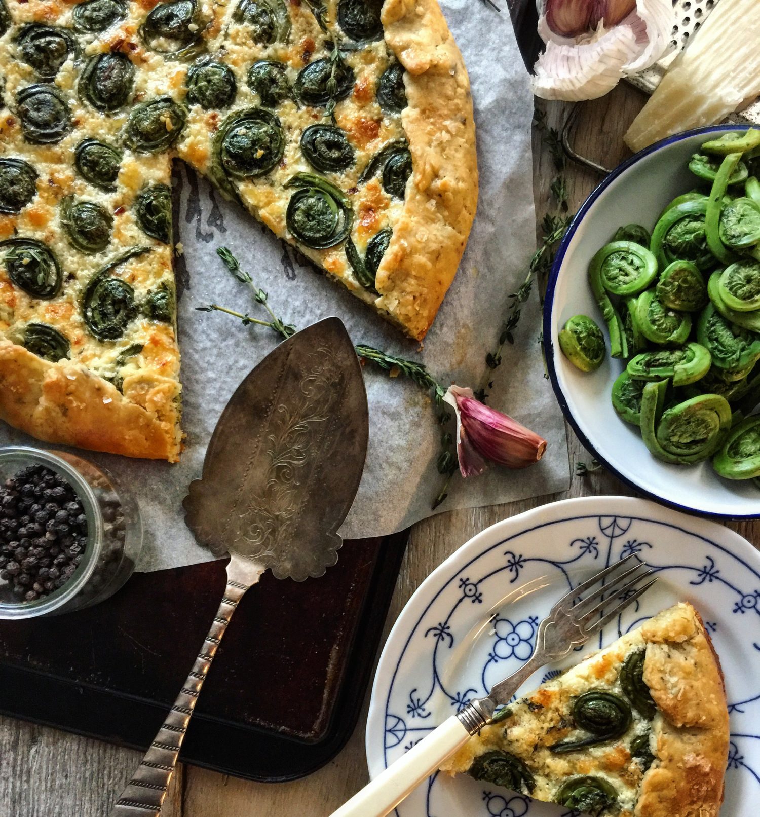 fiddlehead galette