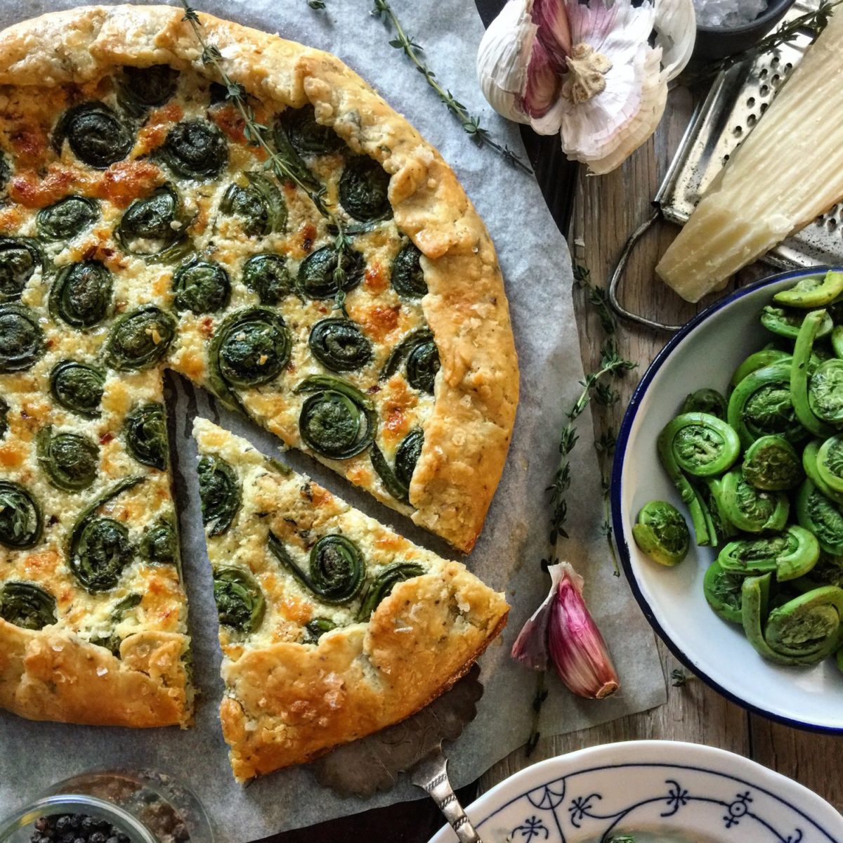 fiddlehead galette