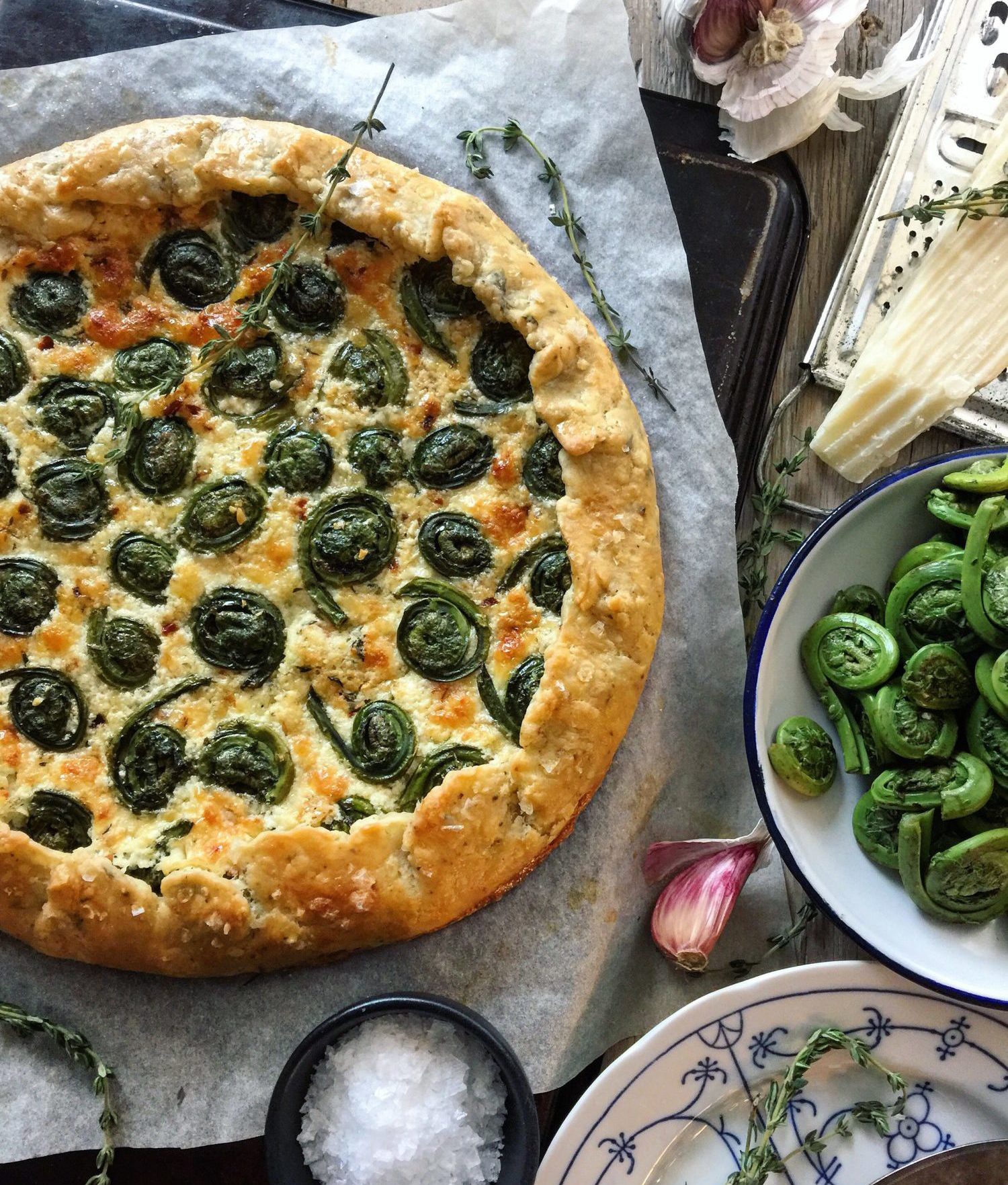 fiddlehead galette