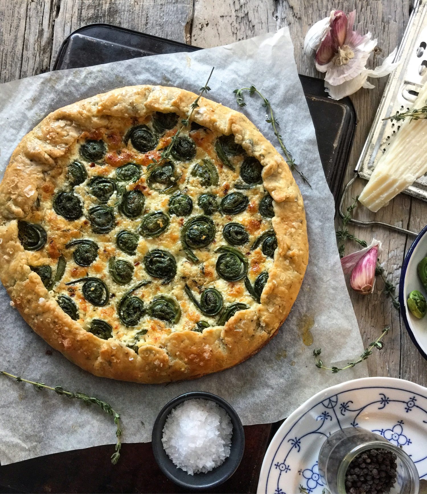 fiddlehead galette