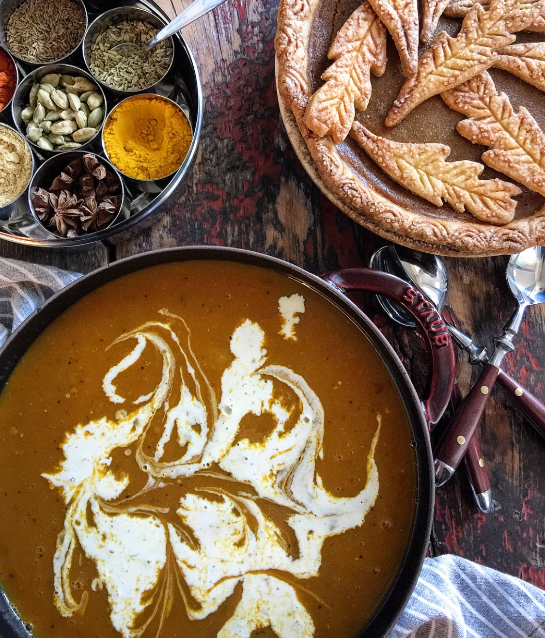 Curried Kabocha Squash Soup, easy autumn soup