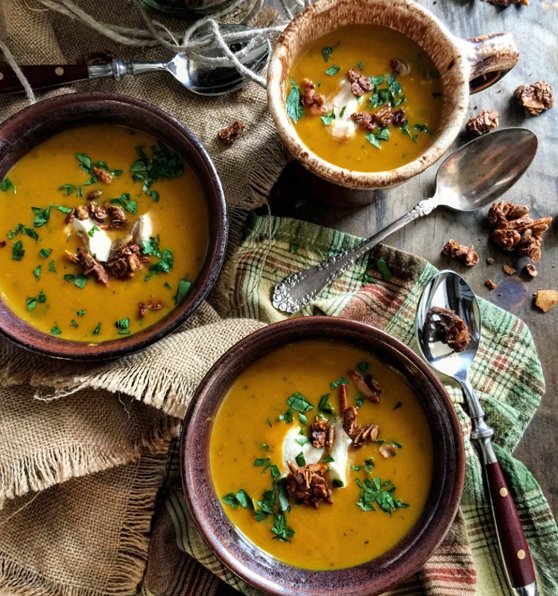 Curried Kabocha Squash Soup, easy to whip up and so cozy!