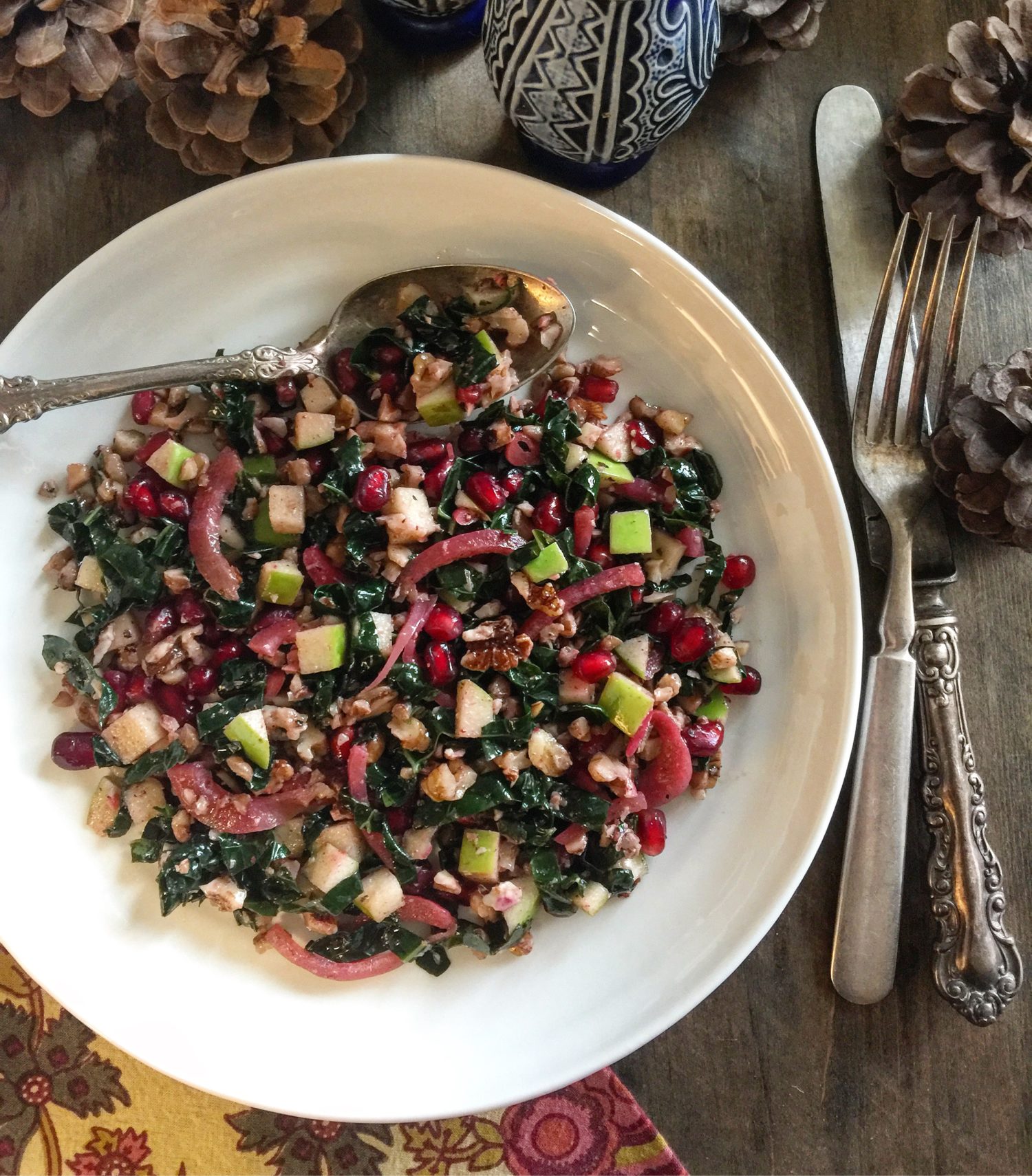 Kale Apple and Walnut Tabbouleh