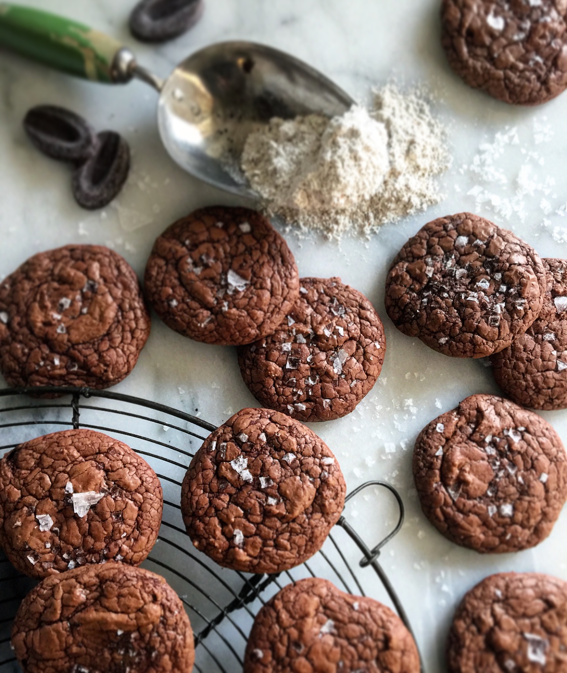 Salted Chocolate Rye Cookies