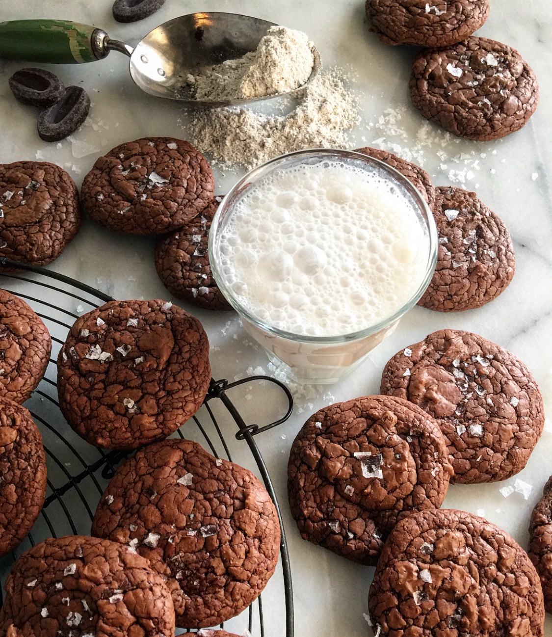 salted chocolate rye cookies