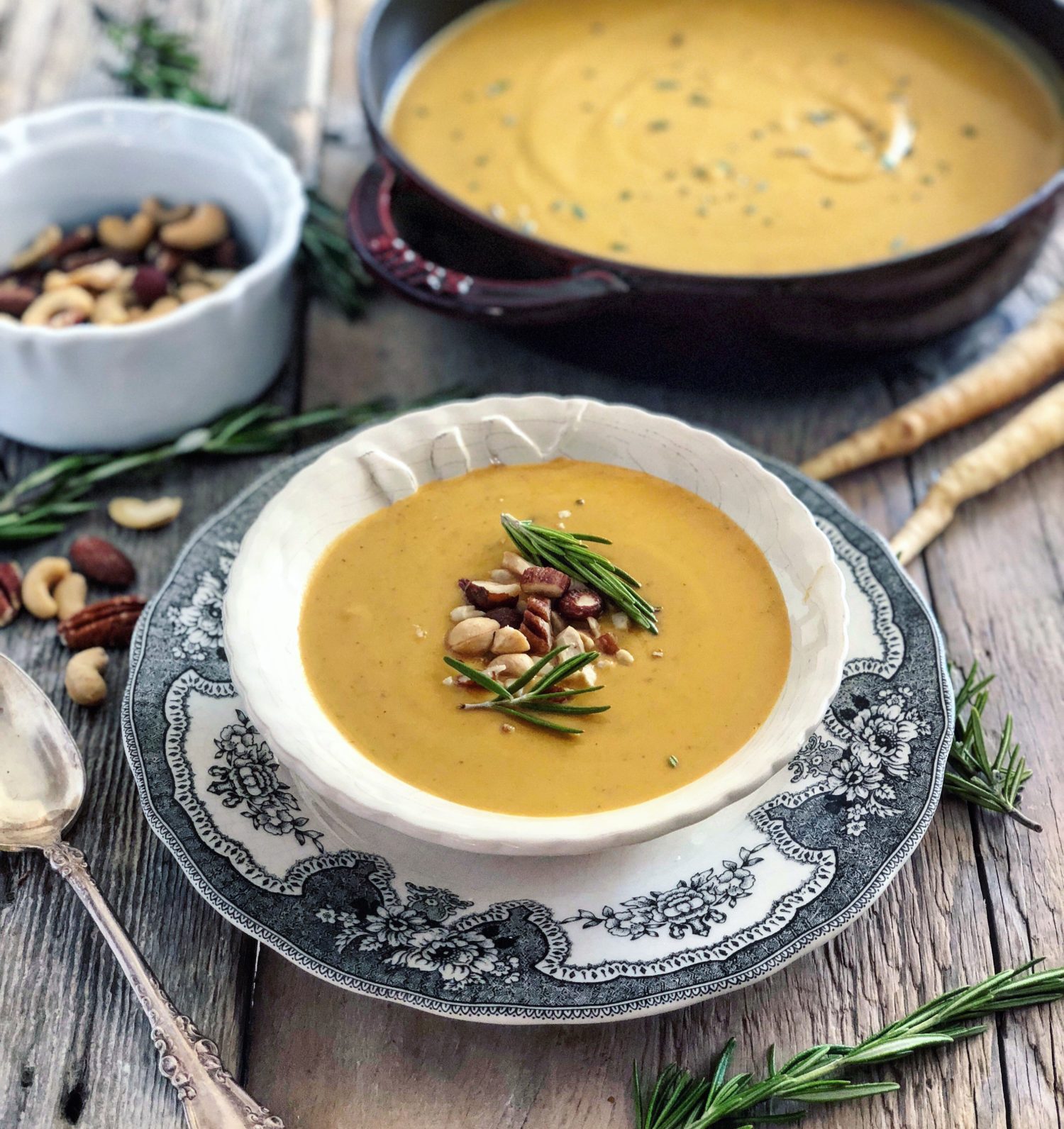 Parsnip, Rosemary and Mixed Nuts Soup