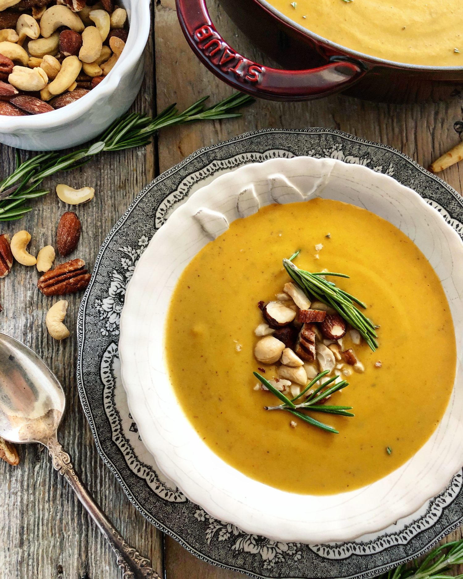 Parsnip, Rosemary and Mixed Nuts Soup