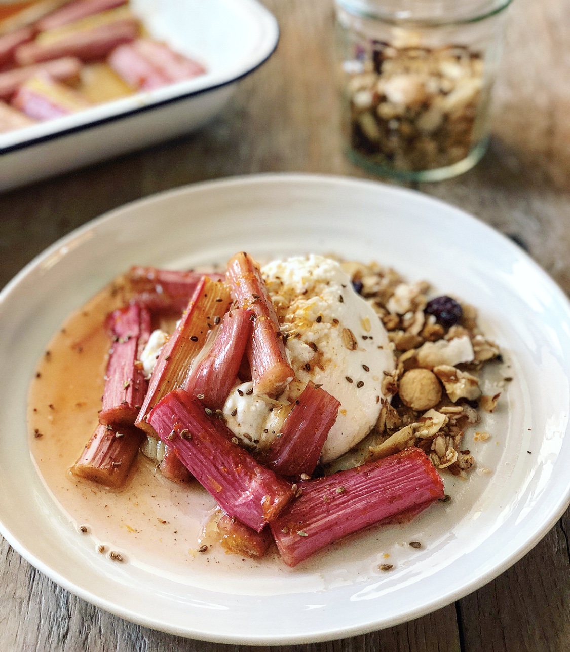 Roasted Rhubarb and Skyr