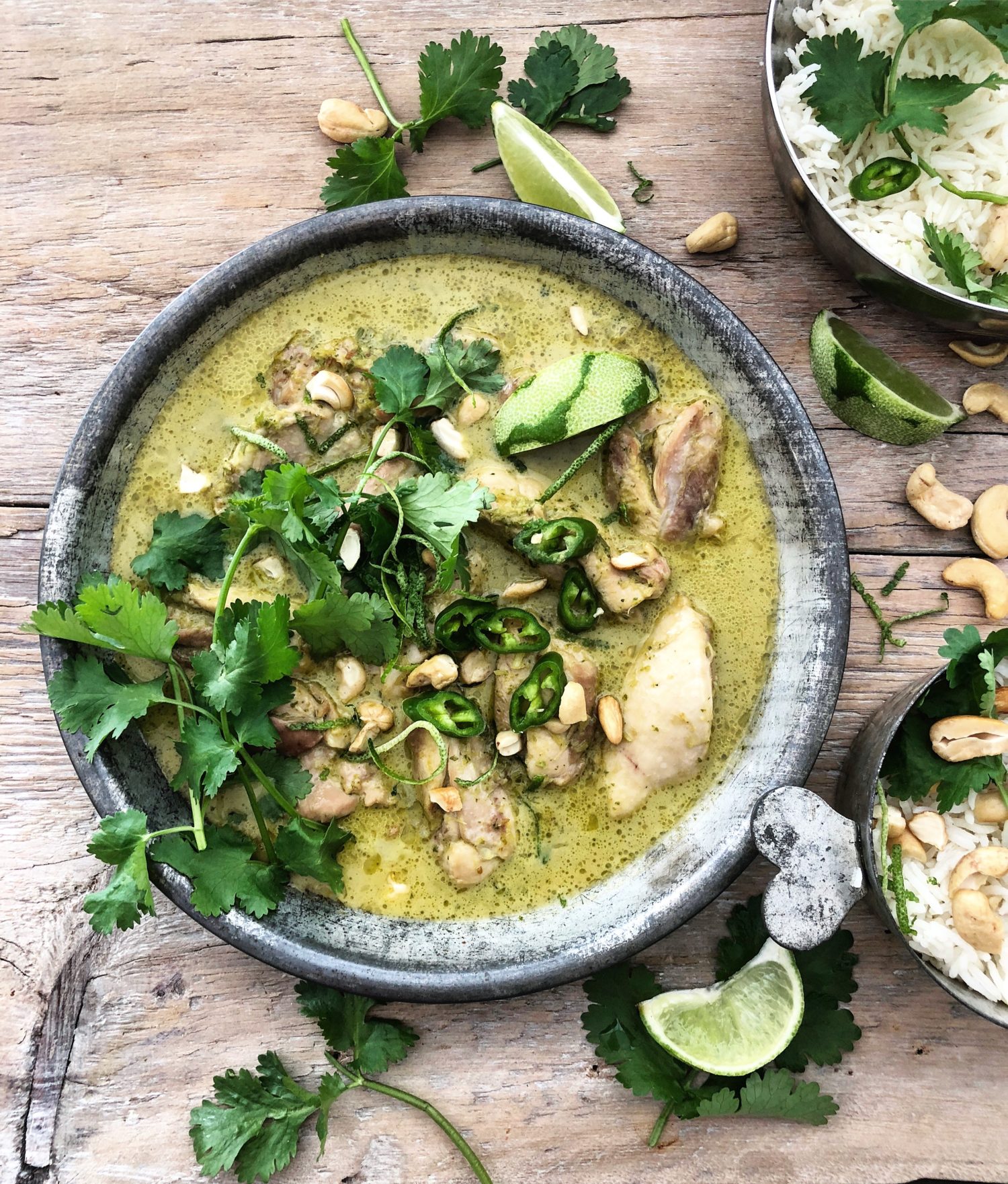 Chicken curry with store green curry paste