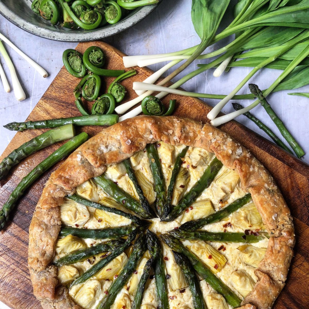 Asparagus and Artichoke Galette