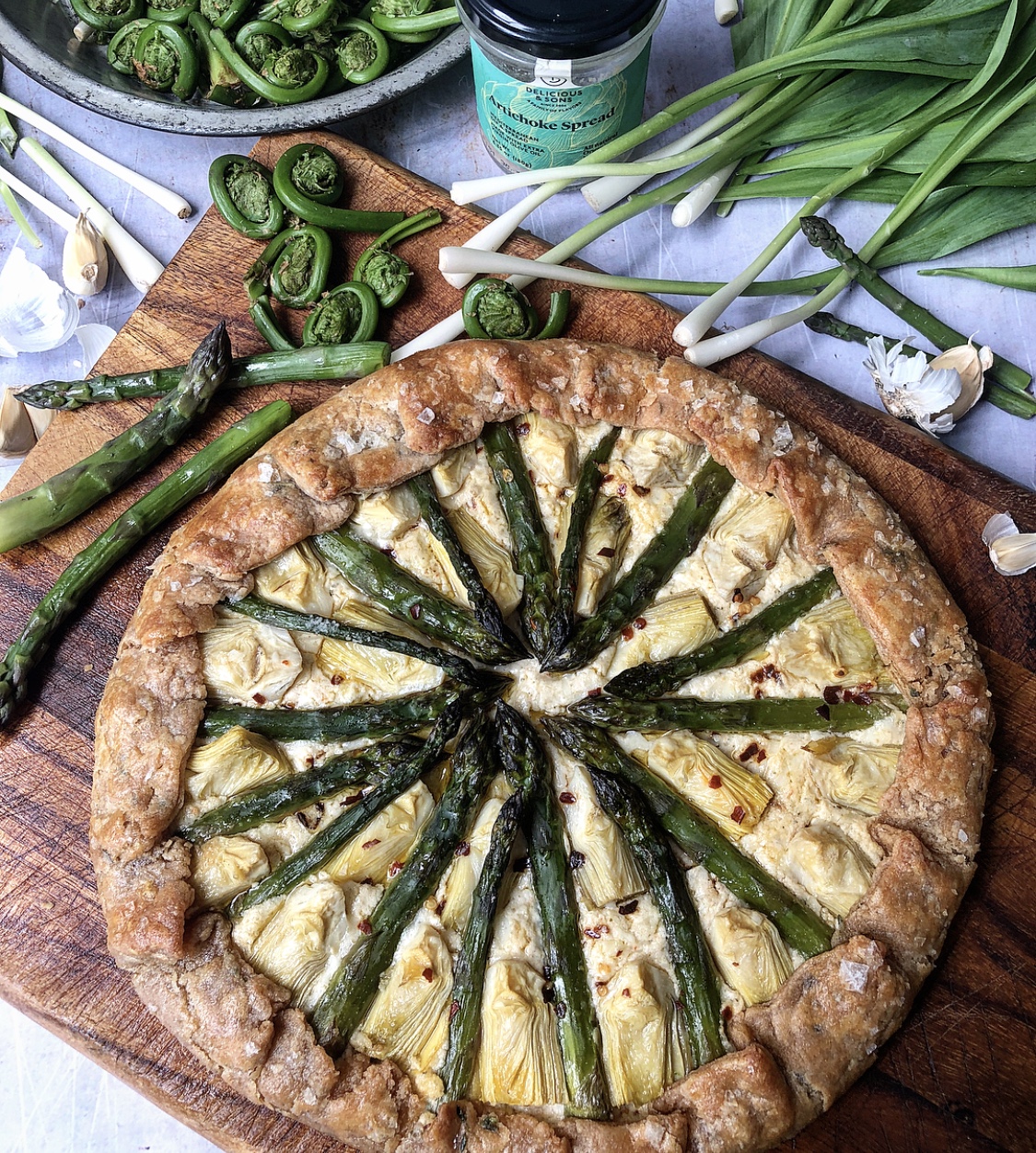 Asparagus and Artichoke Galette