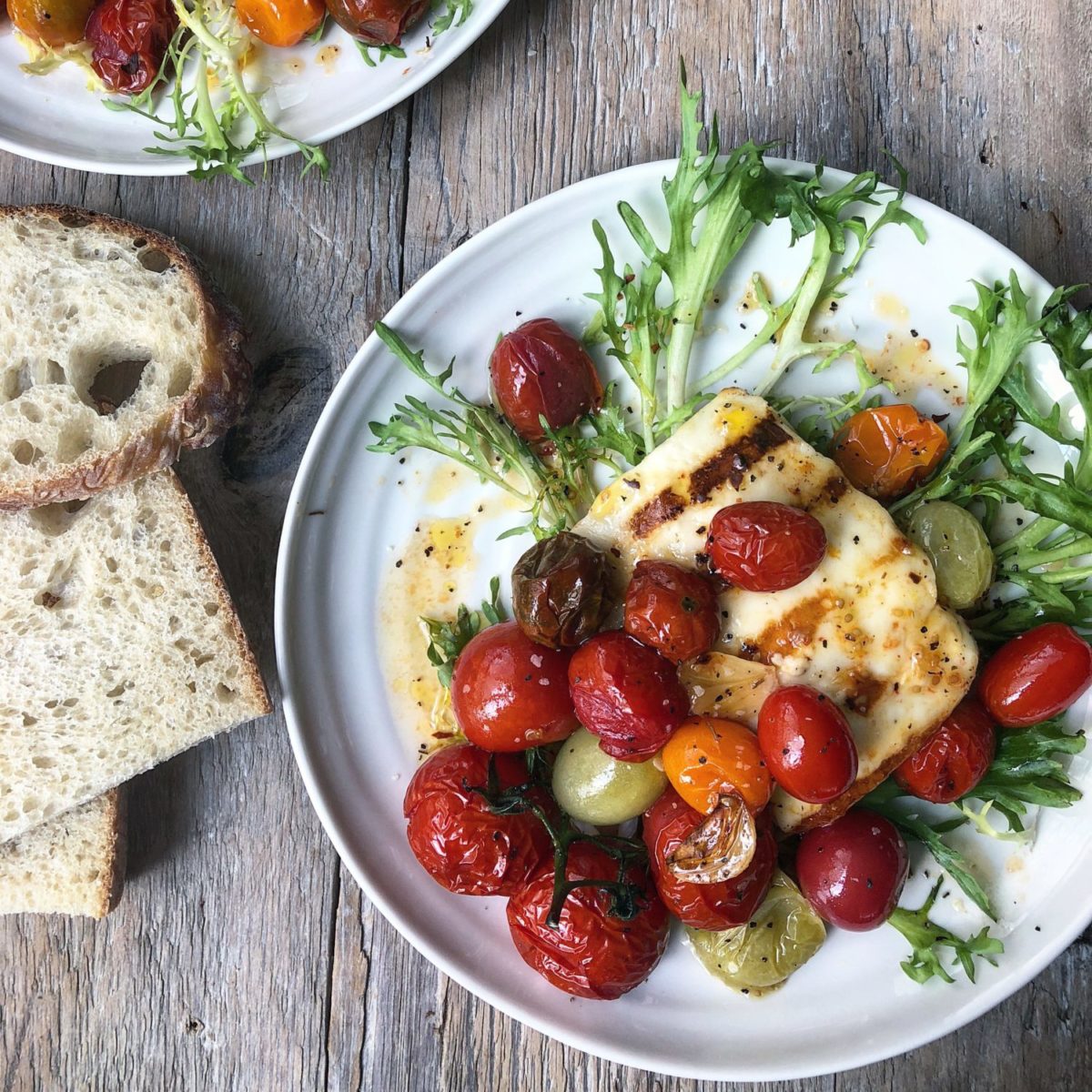 Heirloom Tomato and Haloumi Salad