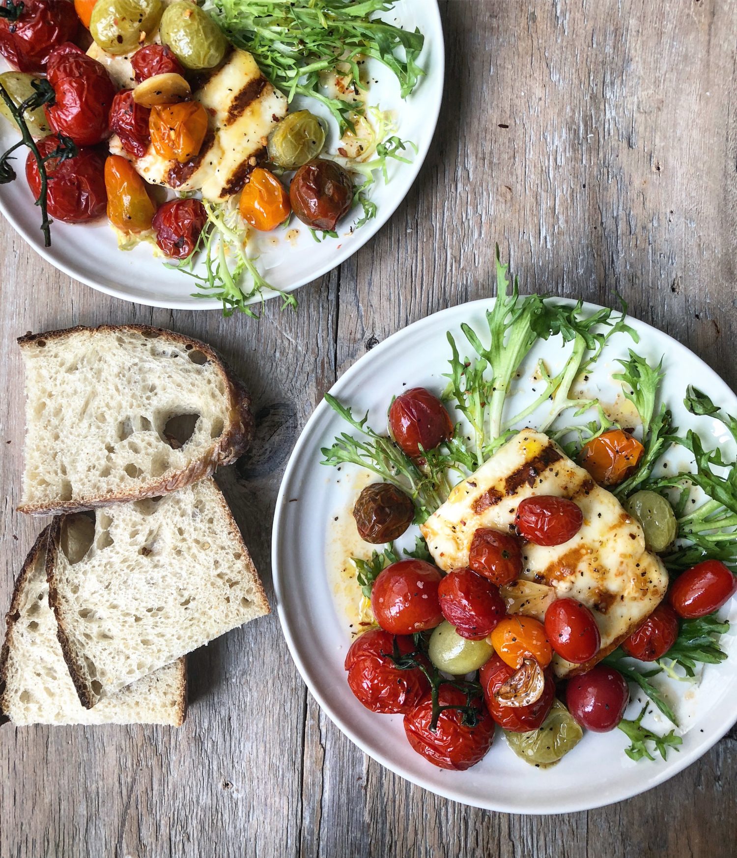 Heirloom Tomato and Haloumi Salad