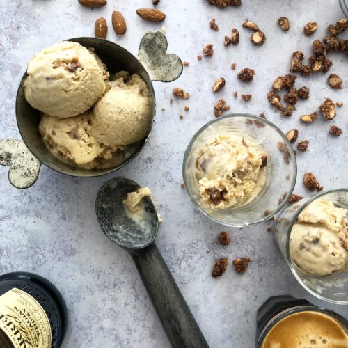 Horchata Candied Almond Ice Cream