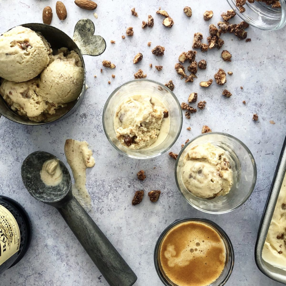 Horchata Candied Almond Ice Cream