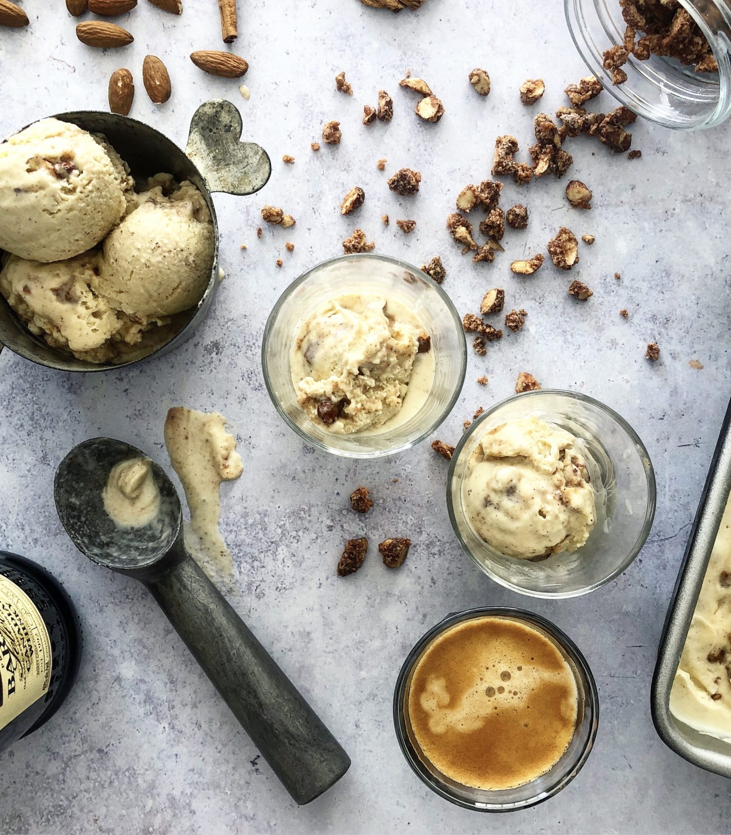 Horchata Candied Almond Ice Cream