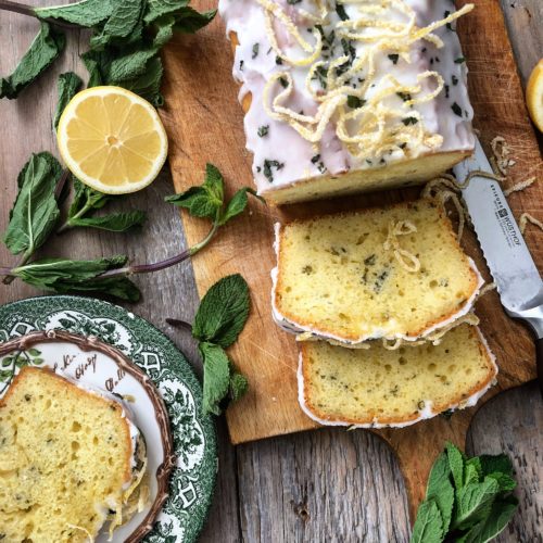 Lemon Mint Yogurt Cake