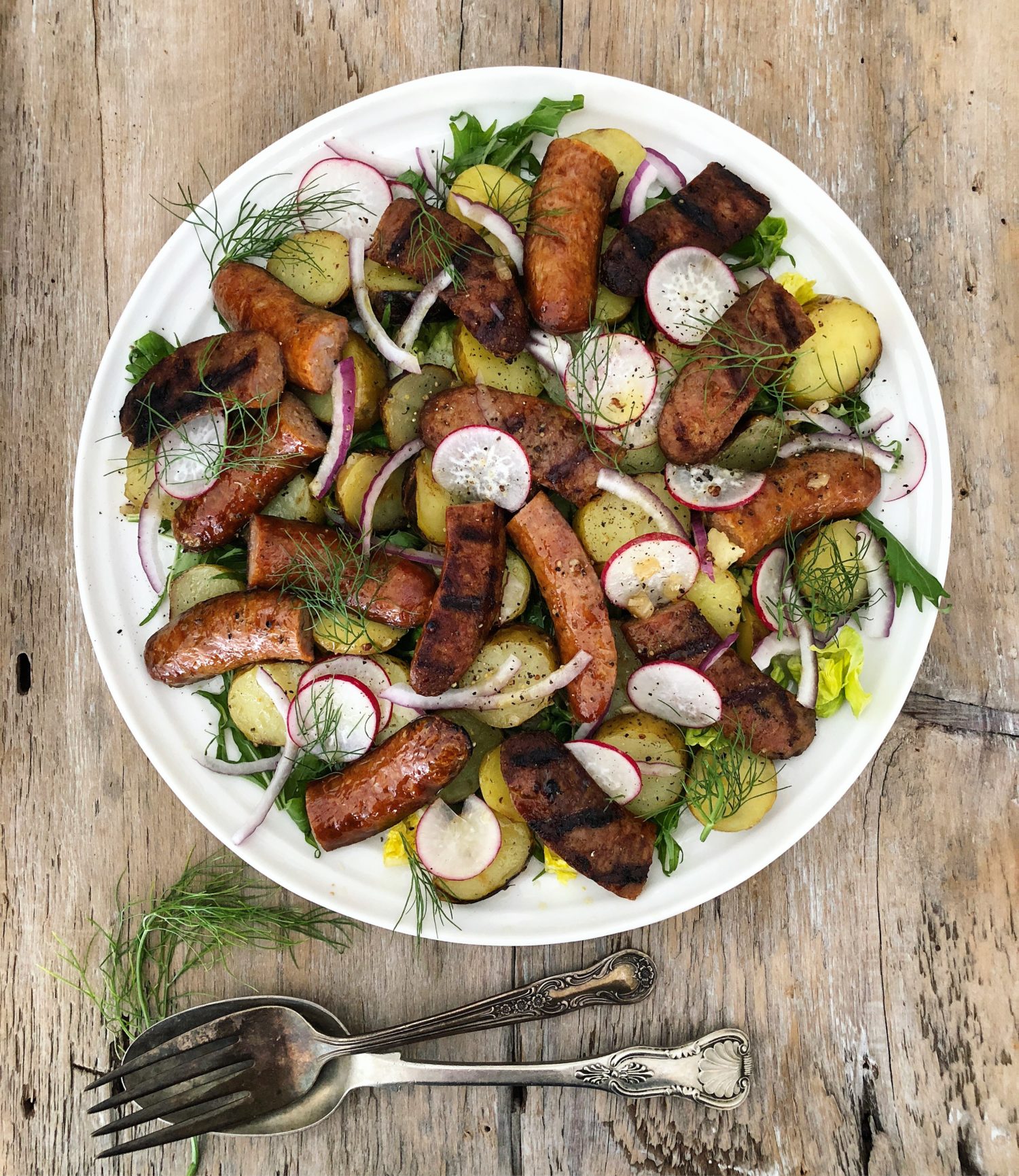 Grilled Sausage and Potato Salad with Sauerkraut 3 The Lemon Apron