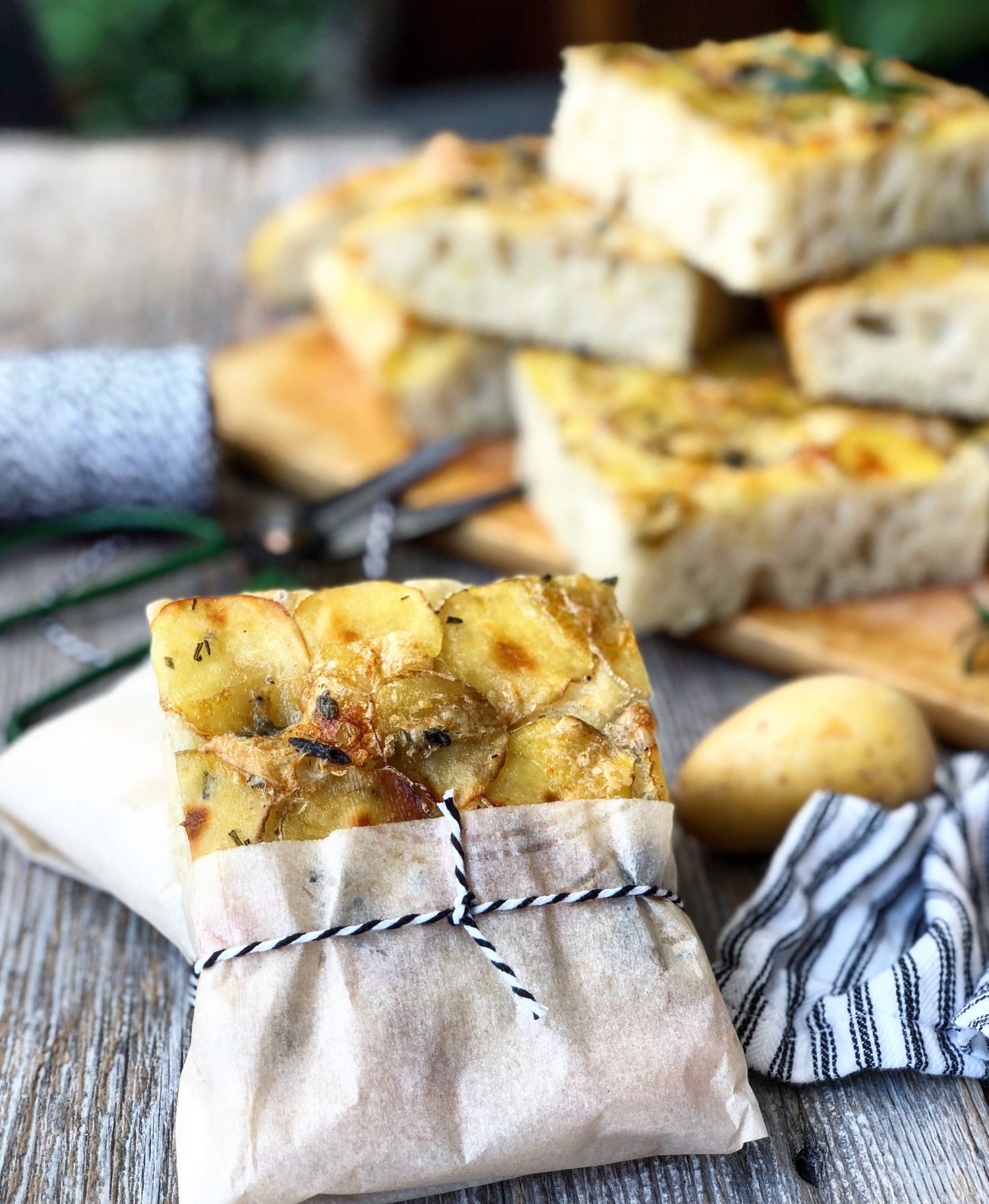 Potato Rosemary and Blue Cheese Focaccia