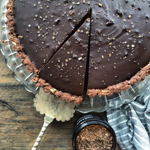 Rich, decadent and easy Salted Coffee Chocolate Tart
