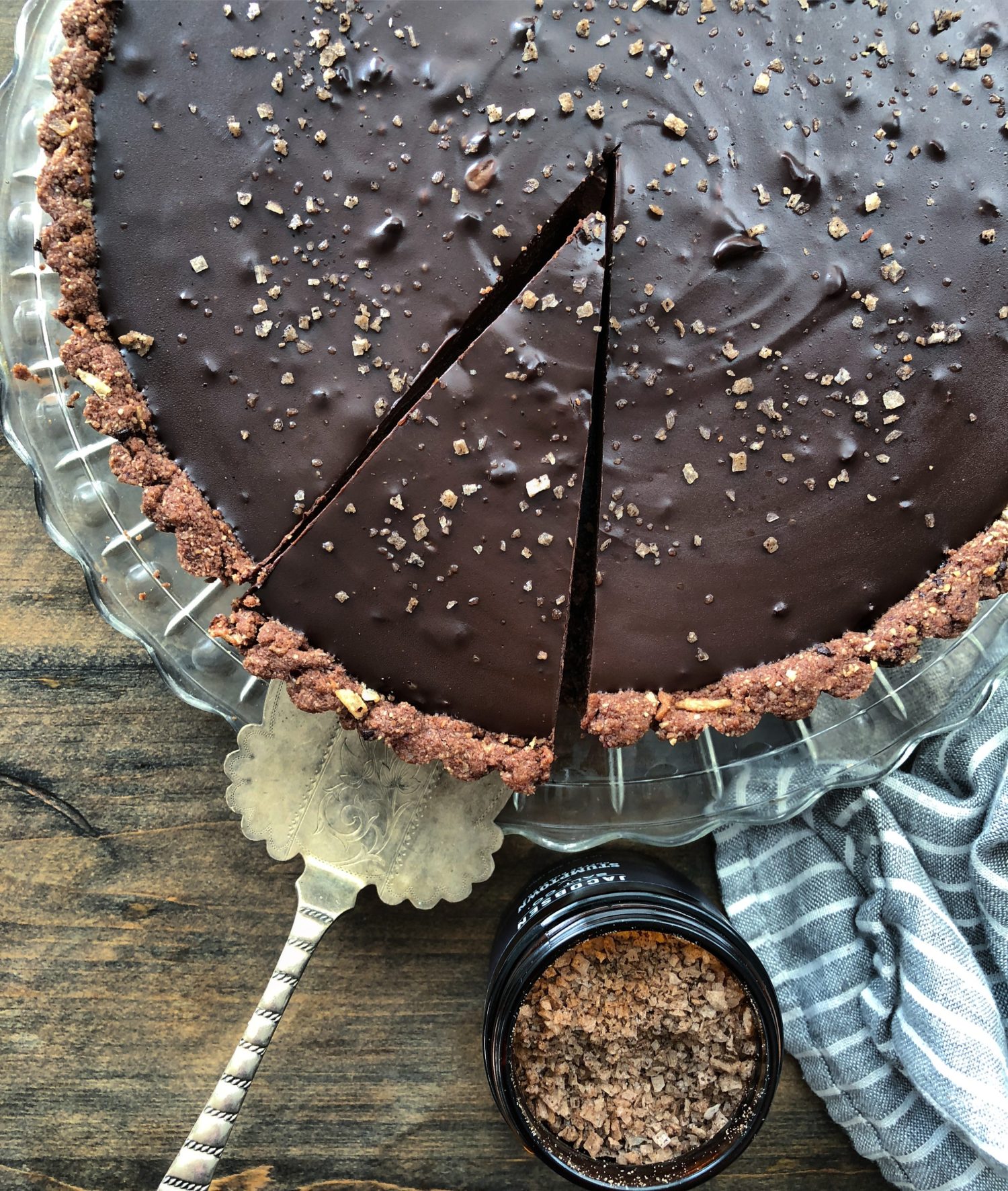 Rich, decadent and easy Salted Coffee Chocolate Tart